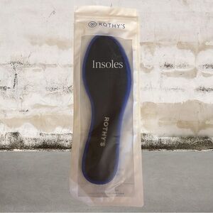 Rothy's NWT Black Insoles with Blue Logo Accent Size 7.5